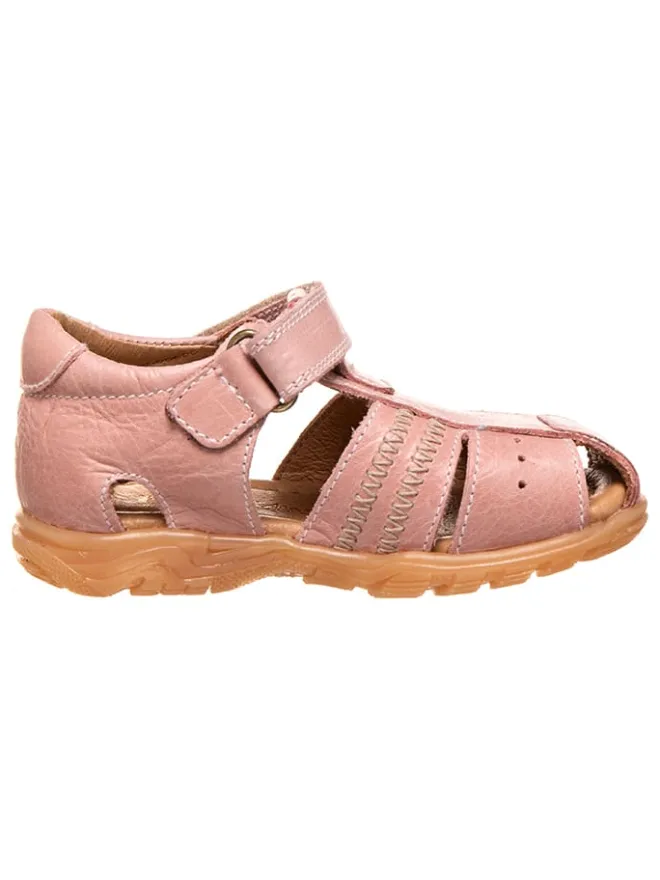 POM POM Sandalen^Leder-Halbsandalen in Rosa