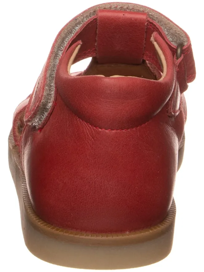 POM POM Sandalen·Halbsandalen^Leder-Halbsandalen in Rot