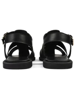 loft37 Sandalen^Leder-Halbsandalen in Schwarz