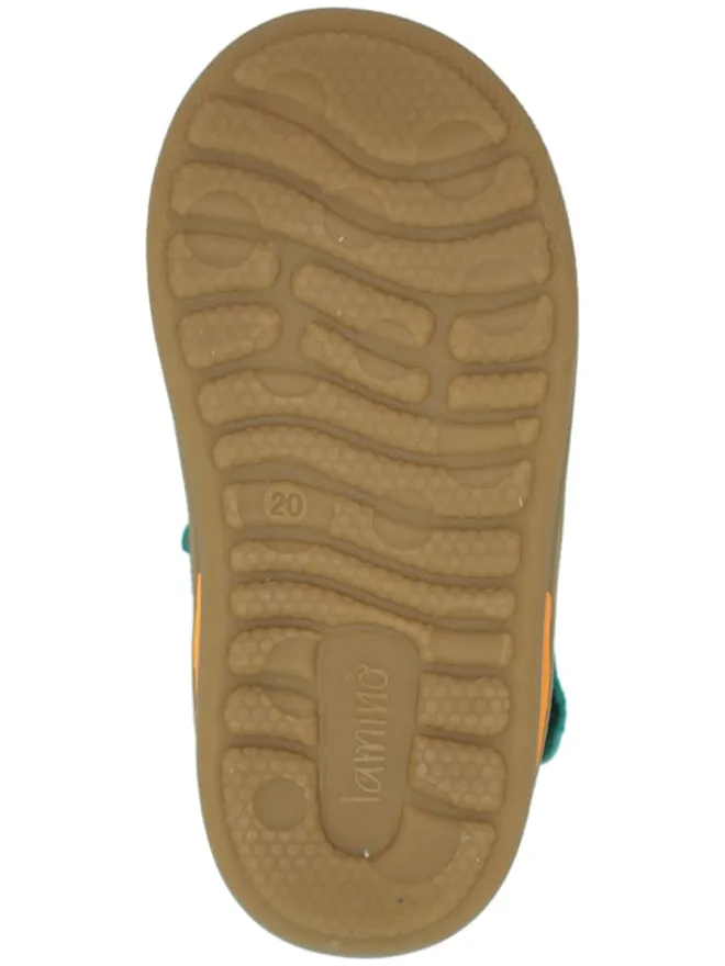 Leder-Halbsandalen in Türkis>lamino Hot