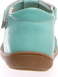 Leder-Halbsandalen in Türkis><noscript><img width=