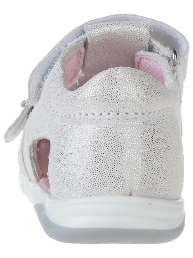 Leder-Halbsandalen in Weiß>Richter Shoes Outlet