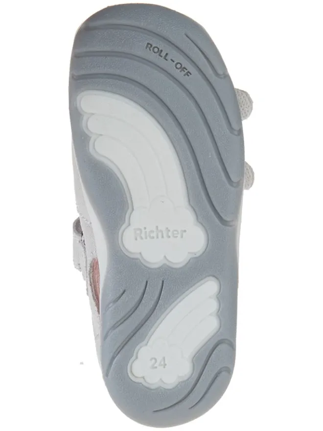 Leder-Halbsandalen in Weiß>Richter Shoes Outlet