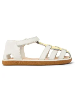 Camper Sandalen^Leder-Halbsandalen in Weiß/ Gelb