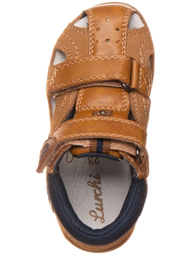 Lurchi Sandalen|Sandalen·Halbsandalen^Leder-Halbsandalen "Jonathan" in Hellbraun