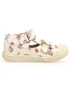 Leder-Halbsandalen "Puffy" in Creme>Naturino Best