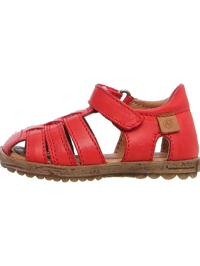 Leder-Halbsandalen "See" in Rot>Naturino Clearance