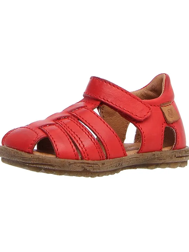 Leder-Halbsandalen "See" in Rot>Naturino Clearance