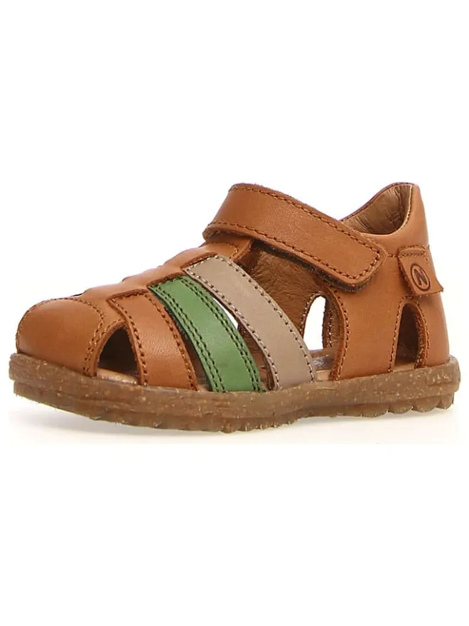 Leder-Halbsandalen "See" in Hellbraun>Naturino Hot
