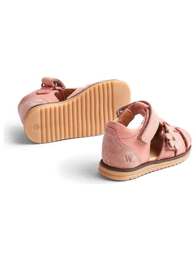 Wheat Sandalen^Leder-Halbsandalen "Sky Flower" in Pink