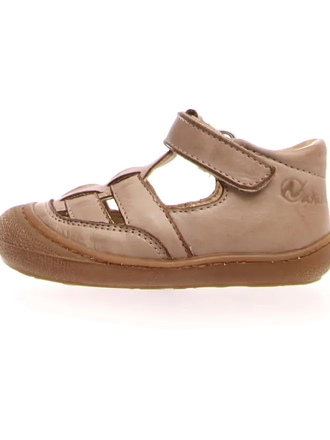 Leder-Halbsandalen "Wad" in Hellbraun>Naturino