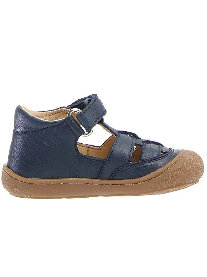 Leder-Halbsandalen "Wad" in Dunkelblau>Naturino New