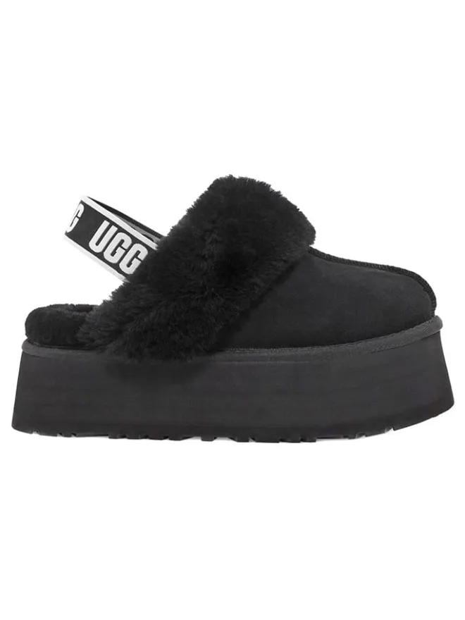 UGG Clogs & Pantoletten|Hausschuhe^Leder-Hausschuhe "Funkette" in Schwarz