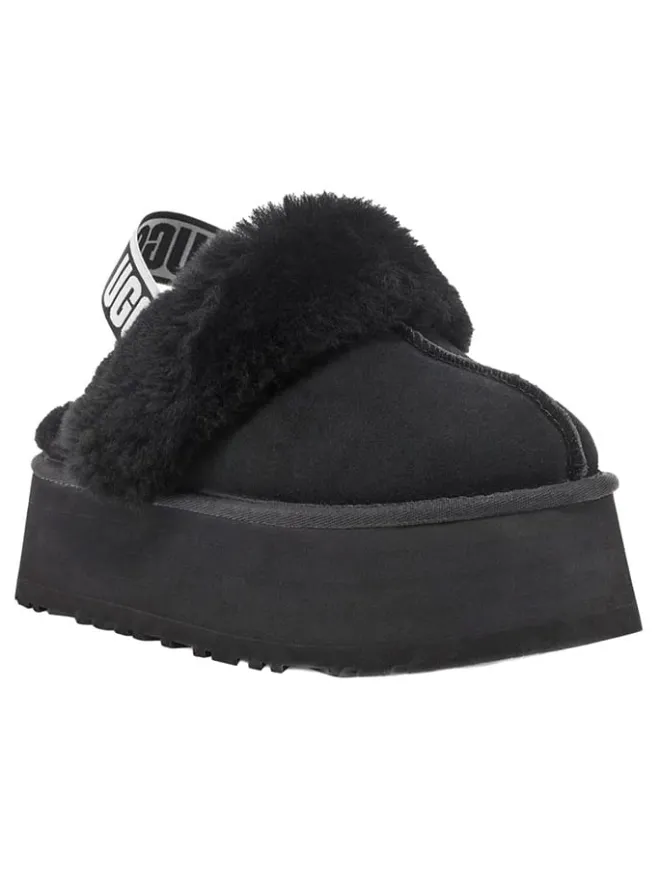 UGG Clogs & Pantoletten|Hausschuhe^Leder-Hausschuhe "Funkette" in Schwarz