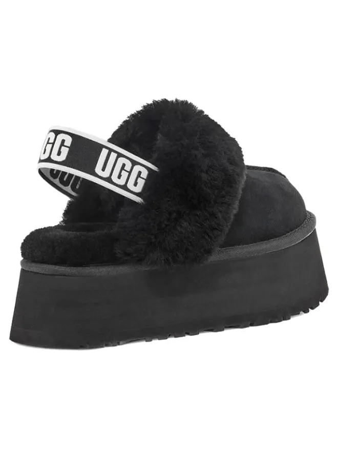 UGG Clogs & Pantoletten|Hausschuhe^Leder-Hausschuhe "Funkette" in Schwarz