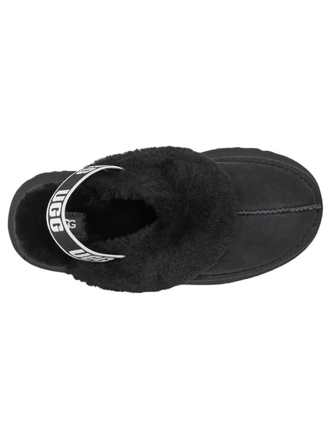 UGG Clogs & Pantoletten|Hausschuhe^Leder-Hausschuhe "Funkette" in Schwarz