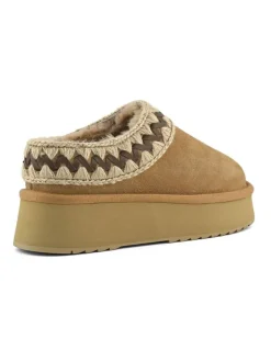 Mou Hausschuhe^Leder-Hausschuhe in Beige