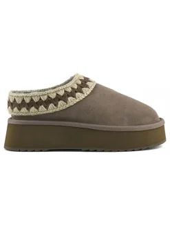 Leder-Hausschuhe in Grau>Mou Hot