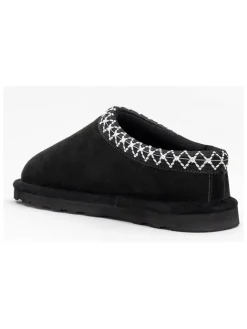 Clarks Hausschuhe|Clogs & Pantoletten^Leder-Hausschuhe in Schwarz