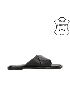 Bullboxer Hausschuhe|Clogs & Pantoletten^Leder-Hausschuhe in Schwarz