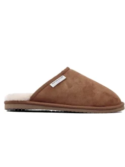 Leder-Hausschuhe "Kopenhagen" in Braun>Hofbrucker Sale