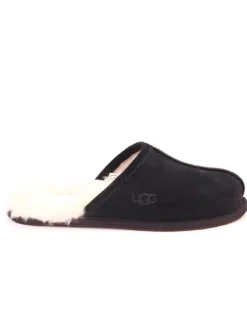 UGG Hausschuhe|Hausschuhe^Leder-Hausschuhe "Scuff" in Schwarz