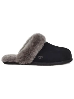 UGG Hausschuhe^Leder-Hausschuhe "Scuffette II" in Schwarz