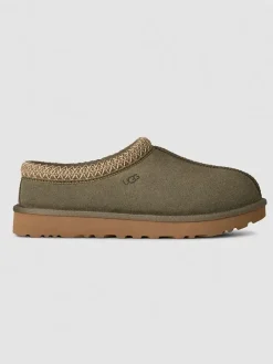 Leder-Hausschuhe "Tasman II" in Khaki>UGG Clearance
