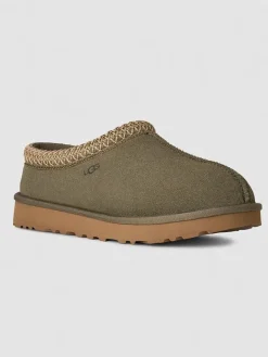 Leder-Hausschuhe "Tasman II" in Khaki>UGG Clearance