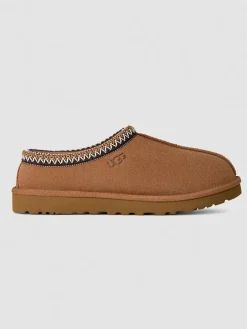 UGG Hausschuhe^Leder-Hausschuhe "Tasman II" in Hellbraun
