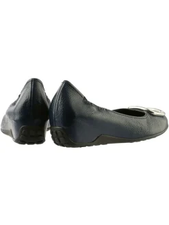 Leder-Keilballerinas in Schwarz><noscript><img width=