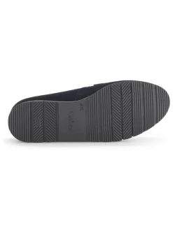 Gabor Halbschuhe^Leder-Keilmokassins in Schwarz