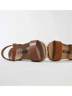 Leder-Keilsandaletten 