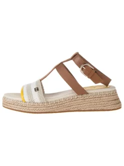 Tommy Hilfiger Shoes Sandalen^Leder-Keilsandaletten in Hellbraun