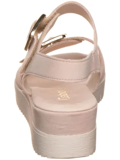 Gabor Sandalen^Leder-Keilsandaletten in Rosa