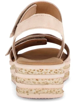 Leder-Keilsandaletten in Rosa><noscript><img width=