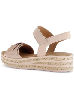 Leder-Keilsandaletten in Rosa><noscript><img width=