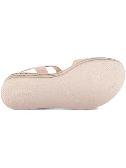 Leder-Keilsandaletten in Rosa><noscript><img width=