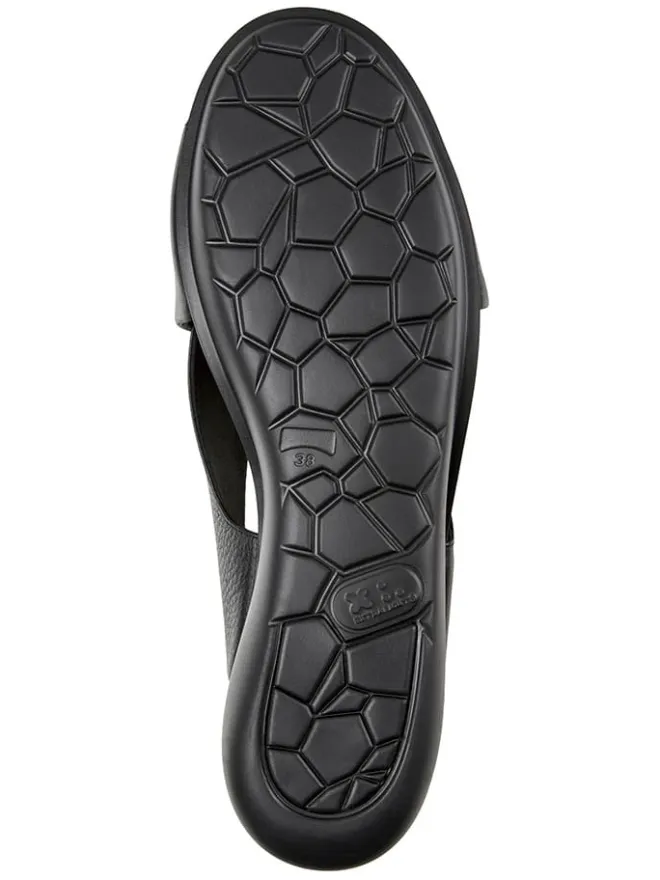 Leder-Keilsandaletten in Schwarz>Camper Discount