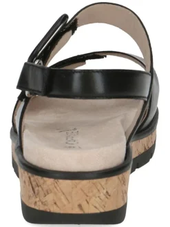 Caprice Sandalen^Leder-Keilsandaletten in Schwarz