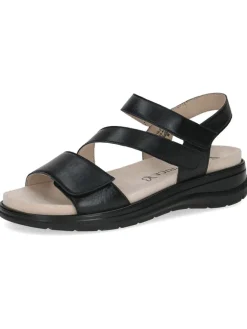 Caprice Sandalen^Leder-Keilsandaletten in Schwarz