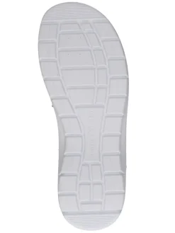 Leder-Keilsandaletten in Weiß/ Silber><noscript><img width=