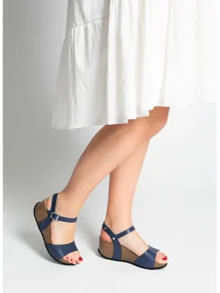 Sunbay Sandalen^Leder-Keilsandaletten 