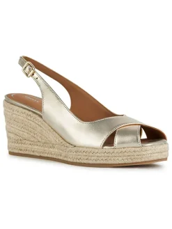 Geox Sandalen^Leder-Keilsandaletten "Panarea" in Gold