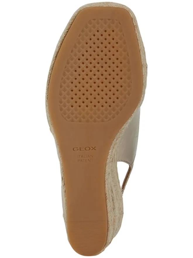 Geox Sandalen^Leder-Keilsandaletten "Panarea" in Gold