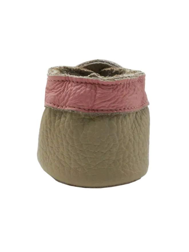 Leder-Krabbelschuhe "Florid" in Hellbraun>Yihakids New