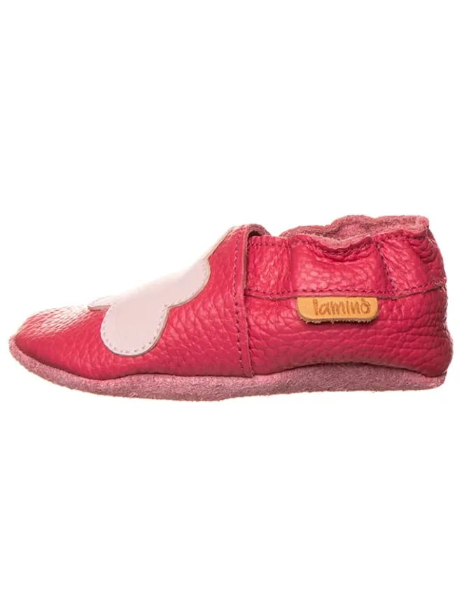 Leder-Krabbelschuhe in Pink>lamino Best