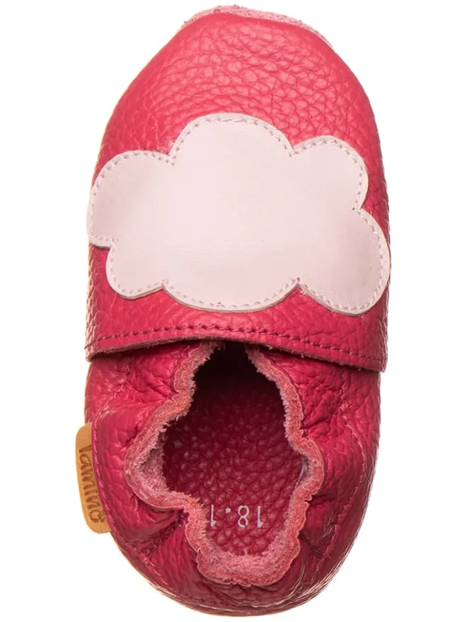 Leder-Krabbelschuhe in Pink>lamino Best
