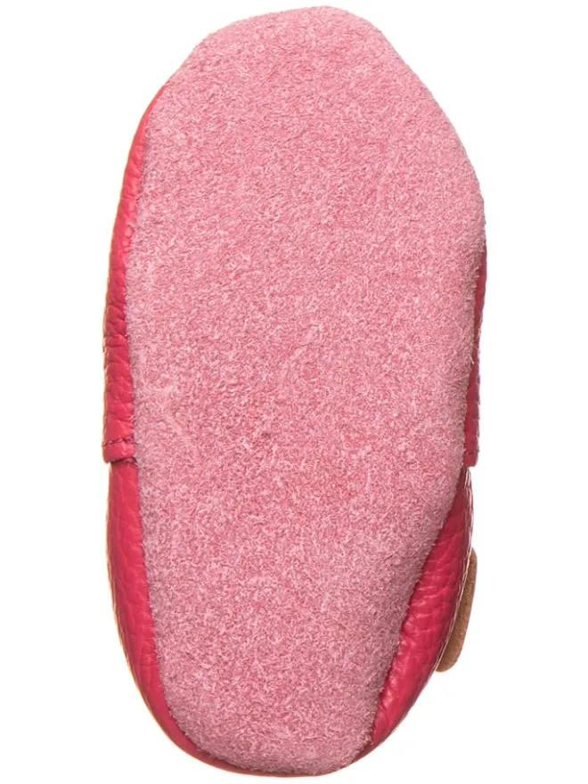 Leder-Krabbelschuhe in Pink>lamino Best
