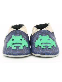 Robeez Krabbelschuhe^Leder-Krabbelschuhe "Player One" in Dunkelblau